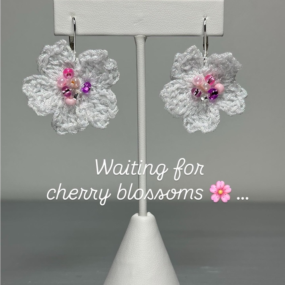 Handmade Cherry Blossom Earrings